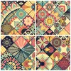 Poster - Poster ohne Rahmen - Blumen Mosaik - 50x50 cm - Produktbild-Vorschau 8