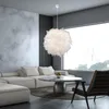 LED Pendelleuchte, Feder-Design, weiß, D 60 cm Produktbild-Vorschau 3
