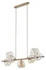 Hängeleuchte Metall Rauchglas H: max. 156 cm Beige Cognac Produktbild-Vorschau 4