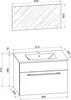 VCM 3-tlg. Waschplatz Badinos 1 Schubfach 80cm | Mit Produktbild-Vorschau 6
