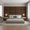 Komvortowy | Polsterpaneel | Wandkissen Velours Braun 50x40 Produktbild-Vorschau 4