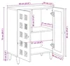 vidaXL Kredens Orzech 60 x 33 x 75 cm Lite drewno mango Podgląd zdjęcia produktu 7
