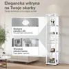 K-Möbel witryna szklana stojąca w kolorze białym Podgląd zdjęcia produktu 5