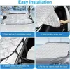 Frontscheibenabdeckung Auto Winter Schnee Magnet Fixierung Produktbild-Vorschau 5