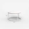 Table de salon ronde 80 cm en marbre contemporain Ossidiana Voir les images du produit 4