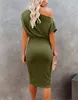 EZBELLE Damen Schulterfreies Midi-Kleid mit kurzen Ärmeln, Produktbild-Vorschau 6