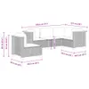 vidaXL 5-tlg. Garten-Sofagarnitur mit Kissen Schwarz Poly Produktbild-Vorschau 6