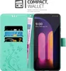 Cadorabo Hülle für LG V60 ThinQ in FLORAL TÜRKIS Produktbild-Vorschau 2