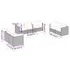 vidaXL 7-tlg. Garten-Lounge-Set mit Kissen Poly Rattan Grau Produktbild-Vorschau 8
