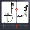 A split image comparing two shower faucet designs, with feature callouts at the bottom. Náhľad obrázku produktu