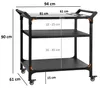 BBQ-Toro Grillwagen 94 x 61 x 90 cm, Schwarz, Grilltisch Produktbild-Vorschau 7