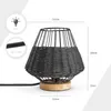 Rattan Pendelleuchte Wohnzimmer Tischleuchte Boho Käfig Produktbild-Vorschau 3