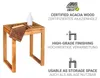 WENKO Badhocker Mod. Fondi, aus massivem Akazienholz Produktbild-Vorschau 3