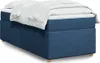 Boxspringbett mit Matratze Blau 90x190 cm Stoff Produktbild-Vorschau 2