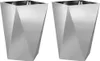 vidaXL Bac à plantes 2 pcs Argent 50 x 50 x 75 cm Acier Voir les images du produit 1