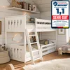 Lit mezzanine 90x200 cm avec protection contre les chutes & Voir les images du produit 1