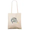 Mr. & Mrs. Panda Tote Bag Narwal - Transparent - Geschenk, Produktbild-Vorschau 2