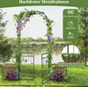 COSTWAY Rosenbogen mit Tür & 2 Pflanzgefäßen, Rosenspalier Produktbild-Vorschau 4