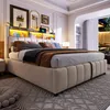 A bedroom scene featuring a bed with a headboard, bedside table, and a rug. Produktbild-Vorschau