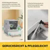 A split image showing a cat litter box on the left and a hand spraying water into a sink on the right, with text overlays describing features. Náhľad obrázku produktu