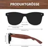 GQUEEN Holz Sonnenbrille Retro Polarisiert UV400 Herren Produktbild-Vorschau 6