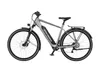 A studio shot of a grey electric bicycle against a white background. Produktbild-Vorschau