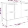 Waschbeckenunterschrank Weiß 80x33x60 cm Holzwerkstoff Produktbild-Vorschau 10