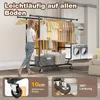 HOKEEPER Schwerlast Kleiderständer auf Rollen, Doppelter Produktbild-Vorschau 3