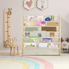 Bücherregal für kinder 75x30x76cm aus Baumwolle Leinen und Produktbild-Vorschau 2