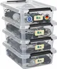 Aufbewahrungsbox mit Deckel 4er Set Kunststoffbox Stapelbox Produktbild-Vorschau 3