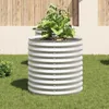 vidaXL Garten-Hochbeet 80x80x81 cm Verzinkter Stahl Silbern Produktbild-Vorschau 2