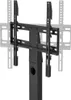 A black TV stand with a mount for a television. Produktbild-Vorschau