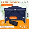 Kronenburg Faltpavillon 3x3m - Wasserfest, UV-Schutz 50+, 4 Produktbild-Vorschau 2