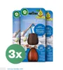 Three Air Wick Essential Mist refills for an aroma diffuser, featuring Linen & White Orchid scent. Náhled obrázku produktu