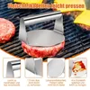 Burgerpresse Burger Smasher Set mit Grillspachtel–Edelstahl Produktbild-Vorschau 4