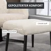 HOMCOM Sitzhocker Hocker mit weichem Sitzkissen Stahlbeinen Produktbild-Vorschau 4