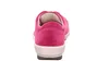 The back view of a pink sneaker with a white sole. Produktbild-Vorschau