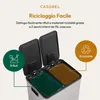 CASABEL Pattumiera, 2x15L, nero / Cromato, acciaio inox, Anteprima dell’immagine prodotto 5