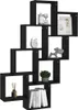 vidaXL Cube Shelf Black 90x15x119 cm odvozený výrobek ze Náhled obrázku produktu 3