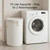 Relaxdays Wäschekorb Bambus, faltbare Wäschetonne mit Produktbild-Vorschau 4