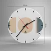 Wanduhr - Rund - Glasuhr - Abstraktion Rad Halbkreis - Produktbild-Vorschau 3