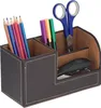 relaxdays Schreibtisch Organizer Kunstleder Produktbild-Vorschau 1