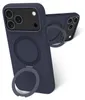 Two dark blue phone cases with ring holders are shown against a white background. Anteprima dell’immagine prodotto