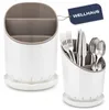 WELLHAUS Scolapiatti ovale 19x12 cm bianco-grigio Anteprima dell’immagine prodotto 1