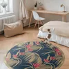 Wilde Blumen und Blätter – Vinyl Fußmatte – Ø 130cm – Produktbild-Vorschau 2