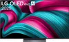 Close-up shot of an LG OLED evo TV displaying a vibrant, abstract wallpaper pattern. Produktbild-Vorschau