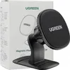 A black Ugreen magnetic car phone holder is shown in front of its packaging. Náhled obrázku produktu