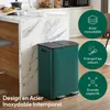 CASABEL Poubelle Tri Selectif 60L, 2x30L Acier INOX VERT Voir les images du produit 3