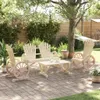 4-tlg. Garten-Lounge-Set Massivholz Tanne Produktbild-Vorschau 2