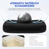 A diagram showing the layers of a foam cushion and a demonstration of air circulation. Produktbild-Vorschau
